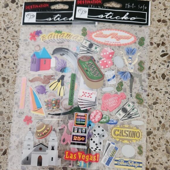 Travel-Themed Scrapbook Sticker Bundle Various Brands All New And Unopened - Picture 3 of 5